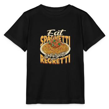 Eat Spaghetti To Forgetti Your Regretti - - Stanley/Stella MINI CREATOR Kids’ T-Shirt - black - Front - Mikhail (115cm)