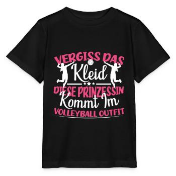 Volleyball Volleyballerin Vergiss das Kleid - Stanley/Stella Kinder T-Shirt MINI CREATOR  - Schwarz - Vorne - Mikhail (115cm)
