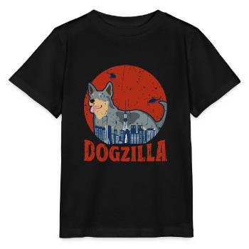 Dogzilla - chien - T-shirt bio MINI CREATOR Stanley/Stella Enfant - noir - Devant - Mikhail (115cm)