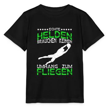 Echte Helden brauchen keinen Umhang zum Fliegen - - Stanley/Stella Kinder T-Shirt MINI CREATOR  - Schwarz - Vorne - Mikhail (115cm)