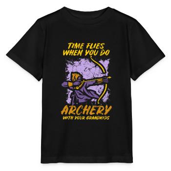 Tir à l’arc Flèche Tir à l’arc Tir à l’arc - T-shirt bio MINI CREATOR Stanley/Stella Enfant - noir - Devant - Mikhail (115cm)