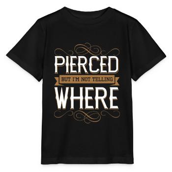 Pierced But Not Telling Where - Stanley/Stella MINI CREATOR Kids’ T-Shirt - black - Front - Mikhail (115cm)