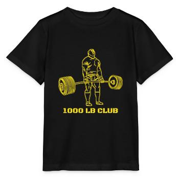 1000 Pfund Club Muscle Strong Men Gym Workout - Stanley/Stella Kinder T-Shirt MINI CREATOR  - Schwarz - Vorne - Mikhail (115cm)