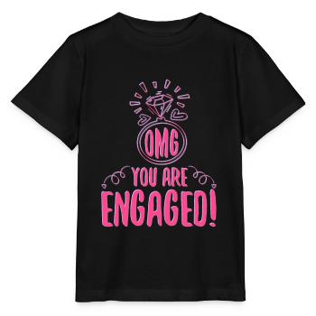 My God You Are Engaged Engagement - Stanley/Stella MINI CREATOR Kids’ T-Shirt - black - Front - Mikhail (115cm)