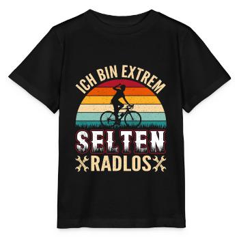 Ich bin extrem selten Radlos Fahrradfahrer - Stanley/Stella Kinder T-Shirt MINI CREATOR  - Schwarz - Vorne - Mikhail (115cm)