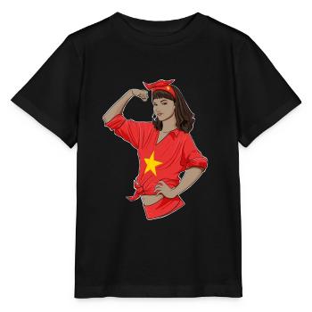 Vietnamese Girl Unbreakable Vietnamese Heritage - Stanley/Stella MINI CREATOR Kids’ T-Shirt - black - Front - Mikhail (115cm)