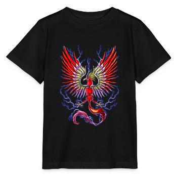 Thunderbird Mythischer Kryptidenvogel - Stanley/Stella Kinder T-Shirt MINI CREATOR  - Schwarz - Vorne - Mikhail (115cm)