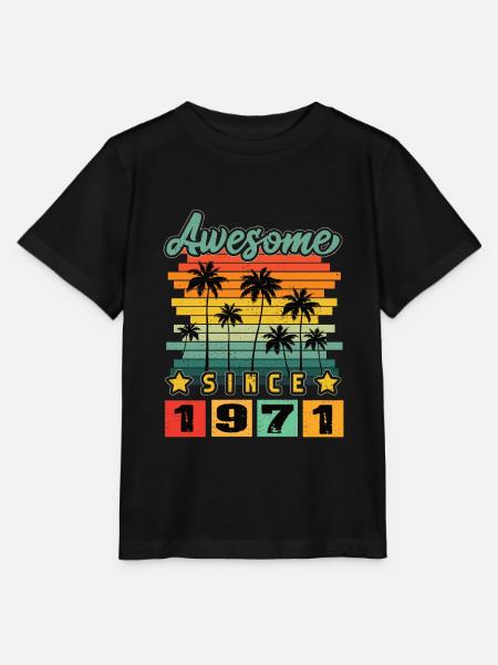 Awesome Since 1971 - Stanley/Stella Kinder T-Shirt MINI CREATOR  - Schwarz