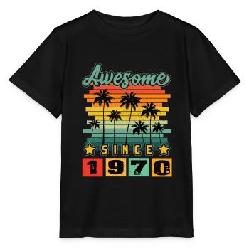 Awesome Since 1970 - Stanley/Stella Kinder T-Shirt MINI CREATOR  - Schwarz - Vorne - Mikhail (115cm)