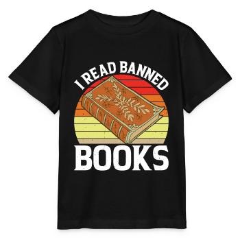 J’ai lu des livres interdits 38 - T-shirt bio MINI CREATOR Stanley/Stella Enfant - noir - Devant - Mikhail (115cm)
