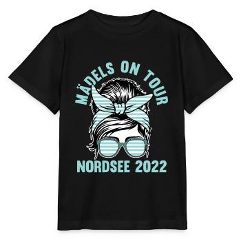 Mädels on Tour Nordsee 2022 - Stanley/Stella Kinder T-Shirt MINI CREATOR  - Schwarz - Vorne - Mikhail (115cm)