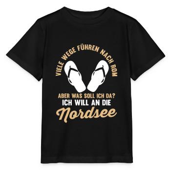 Ich will an die Nordsee - Stanley/Stella Kinder T-Shirt MINI CREATOR  - Schwarz - Vorne - Mikhail (115cm)