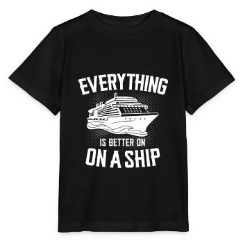 Kreuzfahrt - Stanley/Stella Kinder T-Shirt MINI CREATOR  - Schwarz - Vorne - Mikhail (115cm)