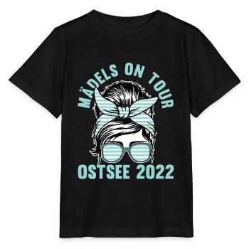 Mädels on Tour Ostsee 2022 - Stanley/Stella Kinder T-Shirt MINI CREATOR  - Schwarz - Vorne - Mikhail (115cm)