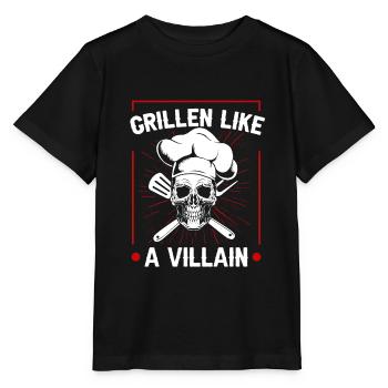 Grill grill maître BBQ - T-shirt bio MINI CREATOR Stanley/Stella Enfant - noir - Devant - Mikhail (115cm)