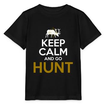 Restez calme et partez à la chasse T-shirt de chasse génial - T-shirt bio MINI CREATOR Stanley/Stella Enfant - noir - Devant - Mikhail (115cm)