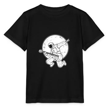 Guitar Astronaut Guitar Player - Stanley/Stella Kinder T-Shirt MINI CREATOR  - Schwarz - Vorne - Mikhail (115cm)