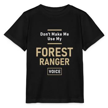 Garde forestier Profession Emploi Travailleur d’anniversaire - T-shirt bio MINI CREATOR Stanley/Stella Enfant - noir - Devant - Mikhail (115cm)