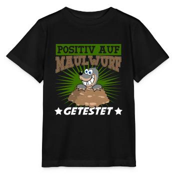 Maulwurf Mole Maulwurfshügel Maulwürfe - Stanley/Stella Kinder T-Shirt MINI CREATOR  - Schwarz - Vorne - Mikhail (115cm)