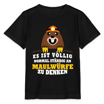 Maulwurf Witz Mole Maulwürfe - Stanley/Stella Kinder T-Shirt MINI CREATOR  - Schwarz - Vorne - Mikhail (115cm)