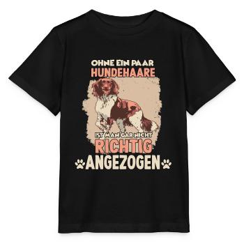 Kleiner Münsterländer Hundeliebhaber Münsterländer - Stanley/Stella Kinder T-Shirt MINI CREATOR  - Schwarz - Vorne - Mikhail (115cm)