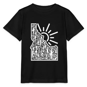 Idaho Berge Weinlese - Stanley/Stella Kinder T-Shirt MINI CREATOR  - Schwarz - Vorne - Mikhail (115cm)