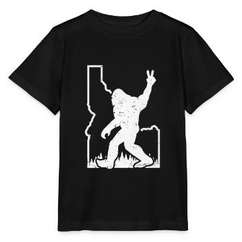 Idaho Berge Weinlese - Stanley/Stella Kinder T-Shirt MINI CREATOR  - Schwarz - Vorne - Mikhail (115cm)
