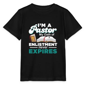 Serment de pasteur amusant théologien professeur - T-shirt bio MINI CREATOR Stanley/Stella Enfant - noir - Devant - Mikhail (115cm)