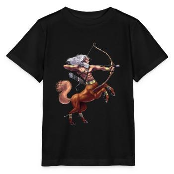 Greek Mythology Deity Centaur - Stanley/Stella MINI CREATOR Kids’ T-Shirt - black - Front - Mikhail (115cm)