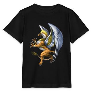 Greek Mythology Creature Griffin - Stanley/Stella MINI CREATOR Kids’ T-Shirt - black - Front - Mikhail (115cm)