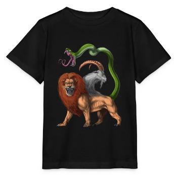Mythologie grecque Créature Chimère - T-shirt bio MINI CREATOR Stanley/Stella Enfant - noir - Devant - Mikhail (115cm)