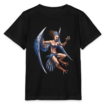 Greek Mythology Deity Harpy - Stanley/Stella MINI CREATOR Kids’ T-Shirt - black - Front - Mikhail (115cm)