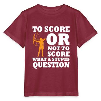 Archery Gift - Stanley/Stella MINI CREATOR Kids’ T-Shirt - burgundy - Front - Kain (125cm)