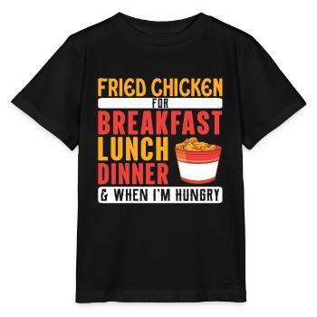 Gebratenes Huhn Fleisch Lebensmittel-Liebhaber Leb - Stanley/Stella Kinder T-Shirt MINI CREATOR  - Schwarz - Vorne - Mikhail (115cm)
