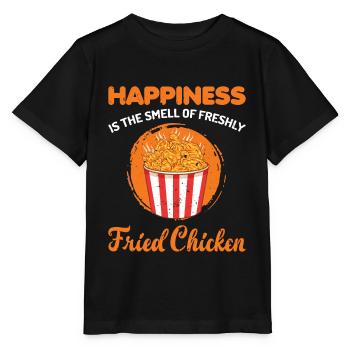 Lebensmittel-Liebhaber Knuspriges Brathähnchen Foo - Stanley/Stella Kinder T-Shirt MINI CREATOR  - Schwarz - Vorne - Mikhail (115cm)