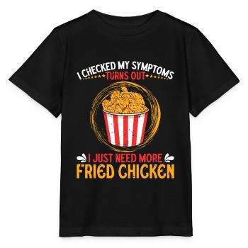 Glück Knuspriges Brathähnchen Foodaholic Witzig - Stanley/Stella Kinder T-Shirt MINI CREATOR  - Schwarz - Vorne - Mikhail (115cm)