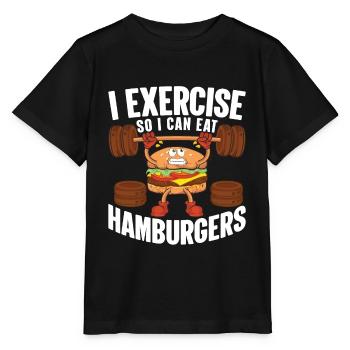 Meaty Burger Lifestyle Food Lovers Live - Stanley/Stella MINI CREATOR Kids’ T-Shirt - black - Front - Mikhail (115cm)