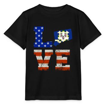 Liebes connecticut geschenk - Stanley/Stella Kinder T-Shirt MINI CREATOR  - Schwarz - Vorne - Mikhail (115cm)