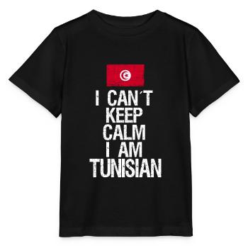 Je n’arrive pas à garder mon calme, je suis tunisien - T-shirt bio MINI CREATOR Stanley/Stella Enfant - noir - Devant - Mikhail (115cm)