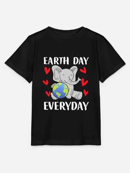 Earth Day Everyday - Stanley/Stella Kinder T-Shirt MINI CREATOR  - Schwarz