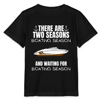 Boot Regatta . Motorboot Motoryacht . Yacht Segeln - Stanley/Stella Kinder T-Shirt MINI CREATOR  - Schwarz - Vorne - Mikhail (115cm)