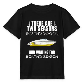 Boot Regatta . Motorboot Motoryacht . Yacht Segeln - Stanley/Stella Kinder T-Shirt MINI CREATOR  - Schwarz - Vorne - Mikhail (115cm)