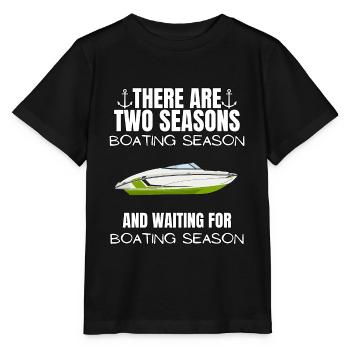 Boot Regatta . Motorboot Motoryacht . Yacht Segeln - Stanley/Stella Kinder T-Shirt MINI CREATOR  - Schwarz - Vorne - Mikhail (115cm)