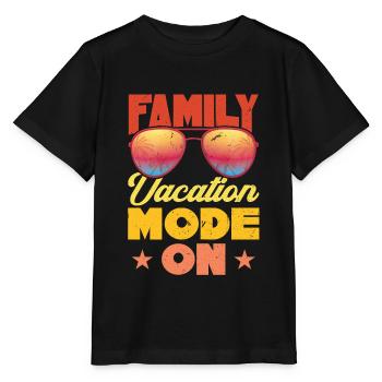 Family Holiday Mode On - Family Holiday - Stanley/Stella MINI CREATOR Kids’ T-Shirt - black - Front - Mikhail (115cm)