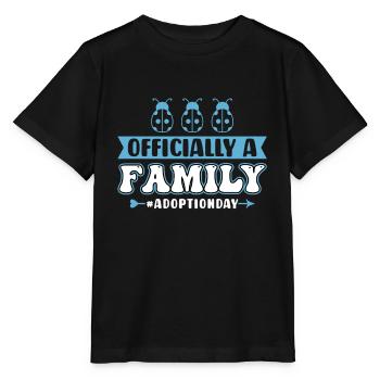 Officiellement une famille - Journée de l’adoption - T-shirt bio MINI CREATOR Stanley/Stella Enfant - noir - Devant - Mikhail (115cm)