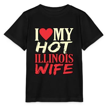 Illinois Frau Geschenk - Stanley/Stella Kinder T-Shirt MINI CREATOR  - Schwarz - Vorne - Mikhail (115cm)