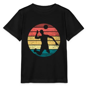 Volleyball Angriff - Stanley/Stella Kinder T-Shirt MINI CREATOR  - Schwarz - Vorne - Mikhail (115cm)