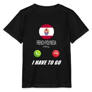 Französisch Polynesien ruft an Lusiger Flaggen - Stanley/Stella Kinder T-Shirt MINI CREATOR  - Schwarz - Vorne - Mikhail (115cm)