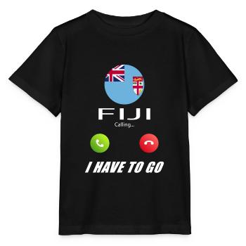 Fiji ruft an Lusiger Flaggen Spruch - Stanley/Stella Kinder T-Shirt MINI CREATOR  - Schwarz - Vorne - Mikhail (115cm)
