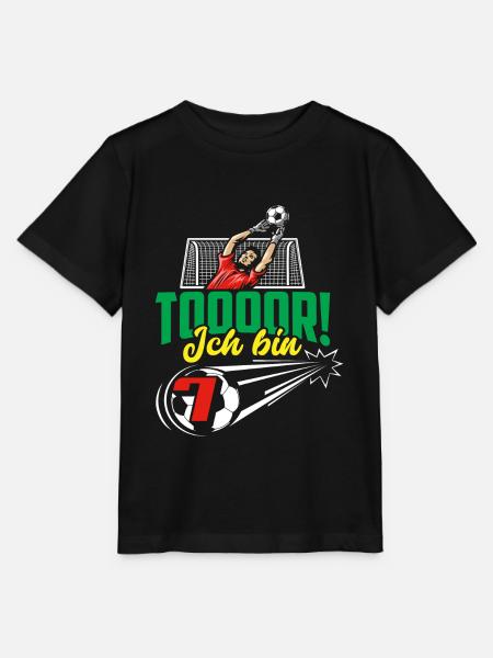 Fußball 7. Geburtstag Jungen Geschenk - Stanley/Stella Kinder T-Shirt MINI CREATOR  - Schwarz